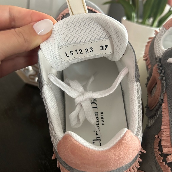 Dior sneaker-grey and punk suede - Picture 2 of 8